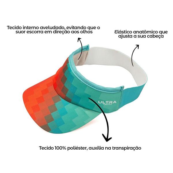 Imagem de Viseira Proteção Sol Praia Verão Volei Beach Tênis Caminha Corrida Varias Cores