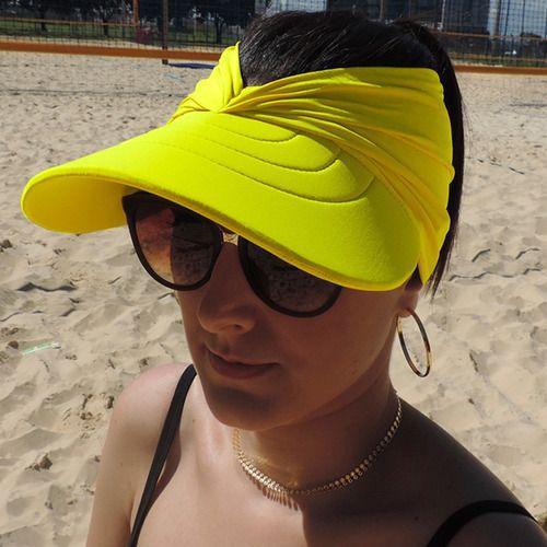 Imagem de Viseira Proteção Solar Uv50+ Turbante Bandana Piscina Praia