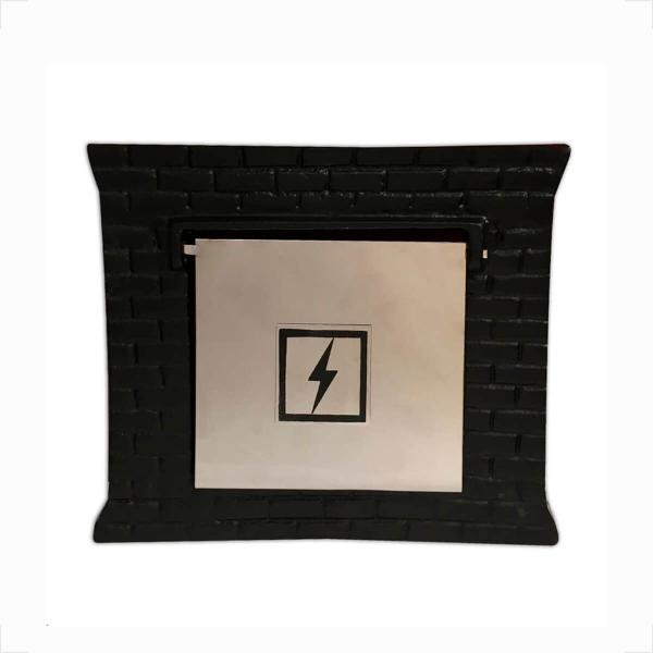 Visor de luz inox luxxoni tijolinho preto com inox - LUXXONE Imagem de Visor de luz inox luxxoni tijolinho preto com inox