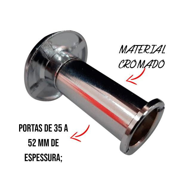 Imagem de Visor Para Porta Olho Mágico Cromado De 32 Á 52 mm Oferta