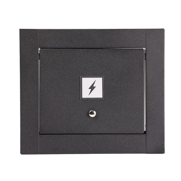 Imagem de Visor Parede Energia Luz 100% Inox Basculante  Preto