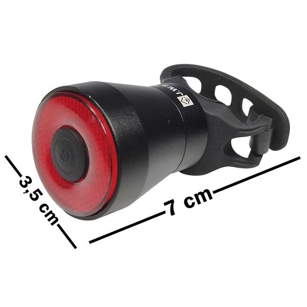 Imagem de VISTA LIGHT TRASEIRO BIKE USB COM BRAKE LIGHT 36Oº WS-5229