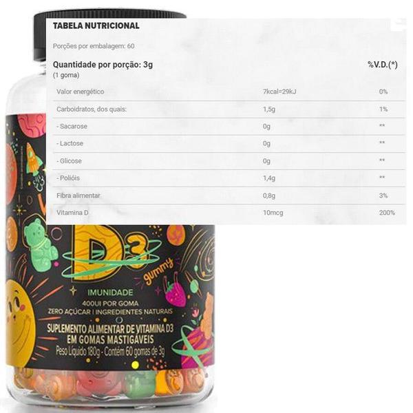 Imagem de Vit D3 Infantil Vitamina D3 Gummy (60 Gomas) - Essential Nutrition