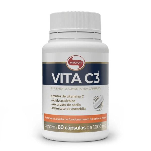 Imagem de Vita C3 Vitamina C 3 tipos 60 Cápsulas Vitafor