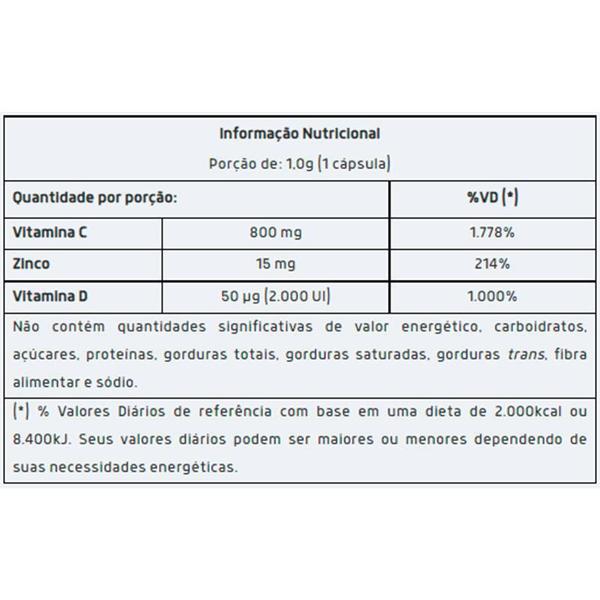 Vita D3 + C + Zinco Vitafor 60 Cápsulas Imagem de Vita D3 + C + Zinco Vitafor 60 Cápsulas