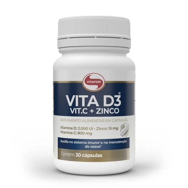 Imagem de Vita D3 + Vit C + Zinco (30 caps) - Padrão: Único