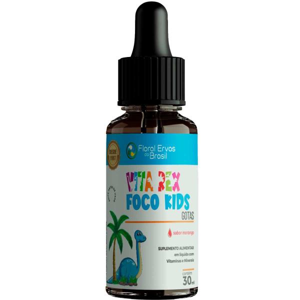 Imagem de Vita Rex Foco Kids em Gotas - Morango - 30ml - Floral Ervas do Brasil