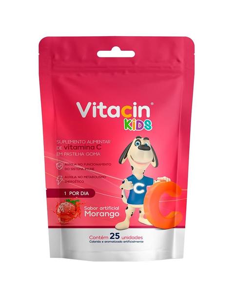 Imagem de Vitacin Kids Vitamina C Infantil Sabor Morango 25 Gomas