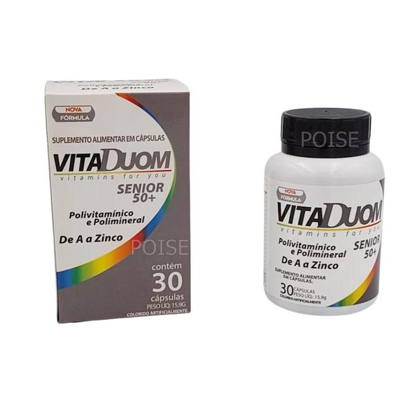 Imagem de Vitaduom Senior 50+ Polivitamínico E Polimineral A  Zinco 30 Capsulas Duom