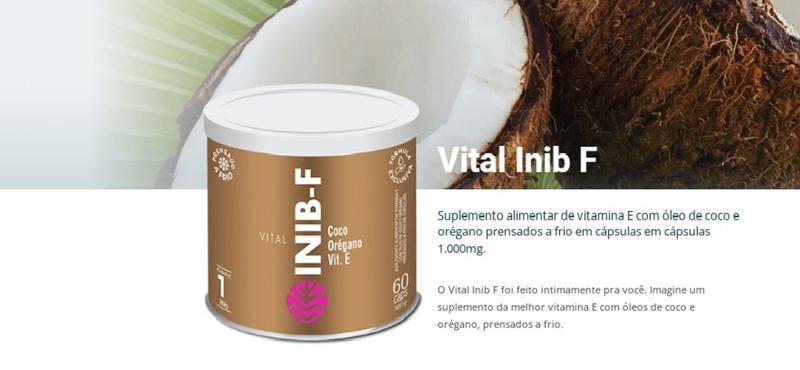 Imagem de Vital Inib F (Oleo de Coco ,Orégano e Vitamina E de 1.000 mg com 60 cápsulas - Vital Atman