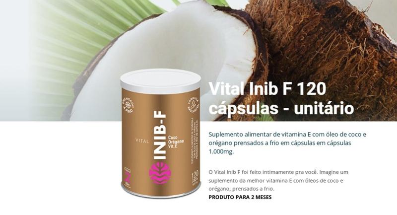 Imagem de Vital Inib F (Oleo de Coco ,Orégano e Vitamina E de 1.000 mg com 60 cápsulas - Vital Atman