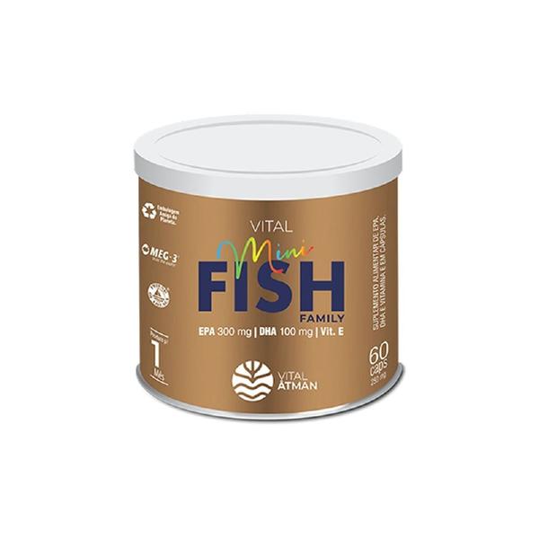 Imagem de Vital Mini Fish Omega 3 (EPA 300mg e DHA 100mg) com 60 cápsulas de 250mg-Vital Atman