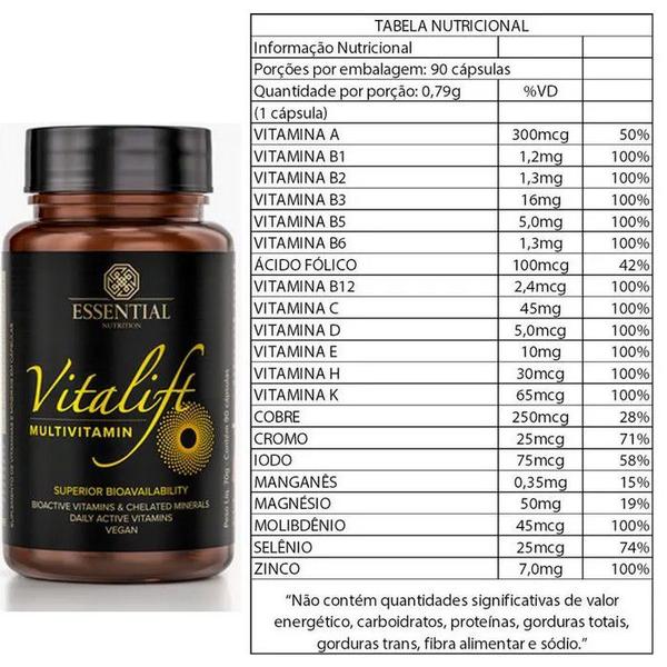 Imagem de Vitalift Essential Nutrition Multivitamínico Vegano (Kit 2x 90 Caps cada) - Queima de Estoque