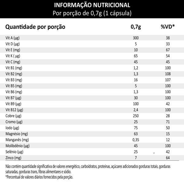 Imagem de Vitalift multivitamínico 90 cápsulas  essential nutrition