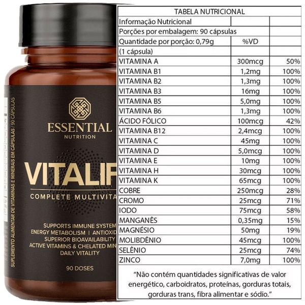 Imagem de Vitalift Multivitamínico - 90 Capsulas - Essential Nutrition