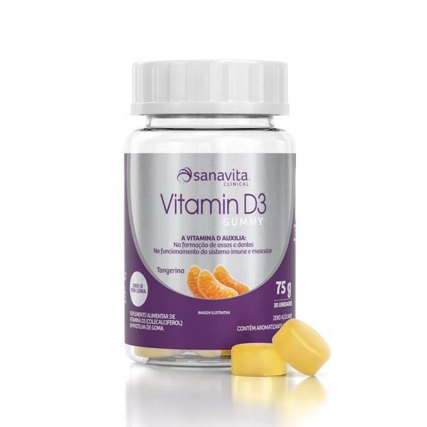 Imagem de Vitamin D3 gummy tangerina 30 caps - Sanavita