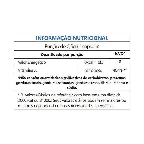 Imagem de Vitamina A Retinol 60 cápsulas de 500mg Kit com 3