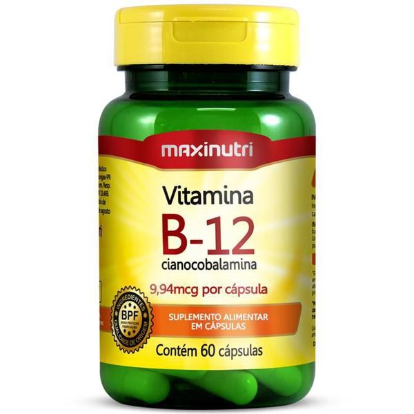 Vitamina B12 100% Idr Com 60 Cápsulas - Maxinutri Imagem de Vitamina B12 100% Idr Com 60 Cápsulas - Maxinutri