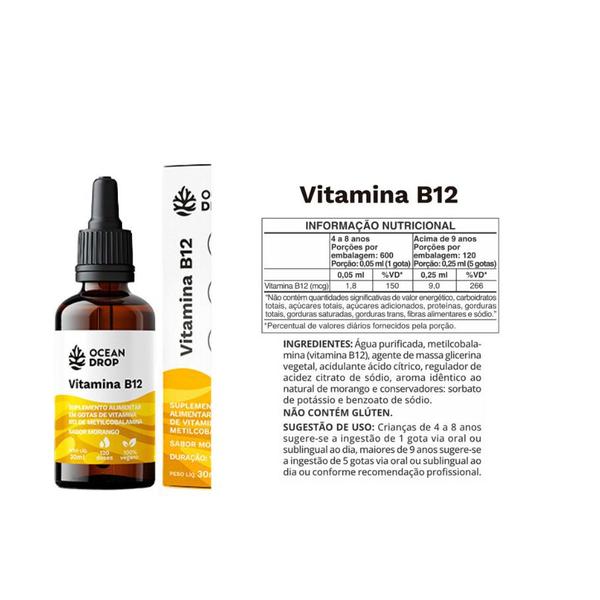 Imagem de Vitamina B12 120 doses 30ml - Ocean Drop