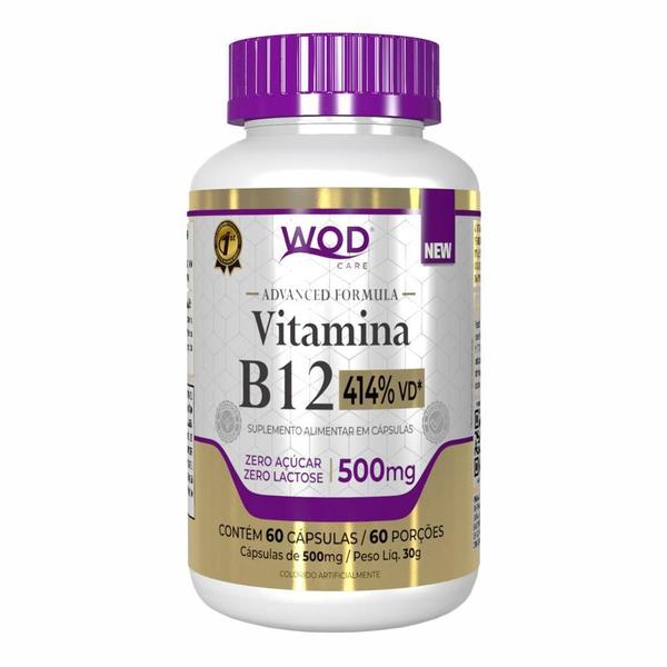 Imagem de Vitamina b12 414% com 60 cápsulas 500mg