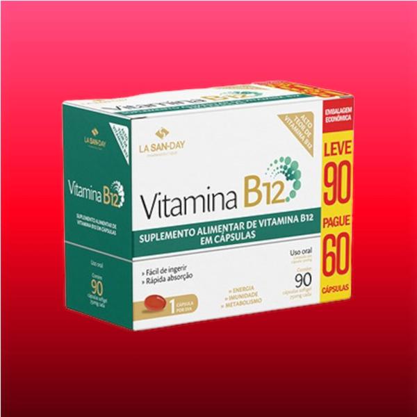 Imagem de Vitamina B12 750mg 90 Cápsulas Softgel La San-da