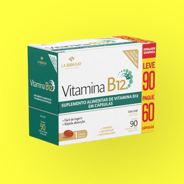 Imagem de Vitamina B12 750mg 90 Cápsulas Softgel La San-da