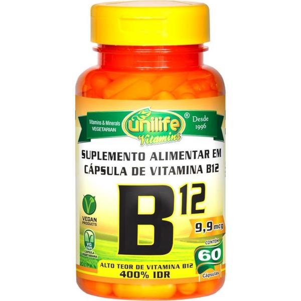 Imagem de Vitamina B12 Cobalamina Vegana 60 cápsulas de 450mg