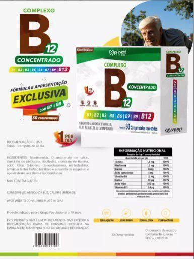 Imagem de Vitamina B12 Complexo B12 Concentrado c/30 cp Prevent Pharma