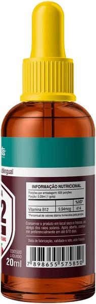 Imagem de Vitamina B12 Em Gotas Metilcobalamina 20ml 600 Doses - Uvits