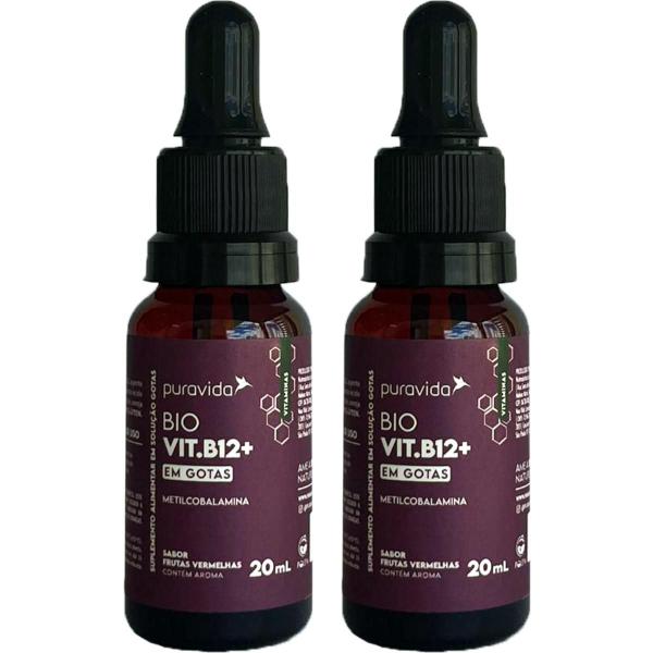 Imagem de Vitamina B12 Gotas Puravida 2 X 20ml