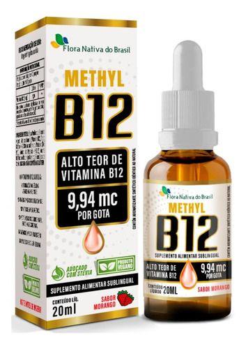 Imagem de Vitamina B12 Metilcobalamina Em Gotas 2 X 20ml Flora Nativa