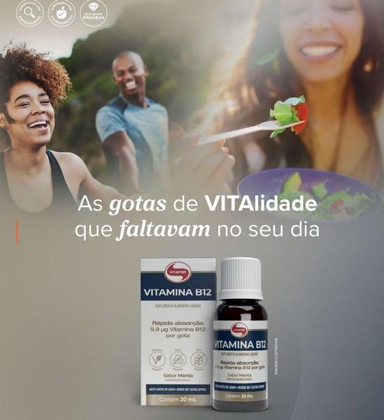 Imagem de Vitamina B12 Metilcobalamina Líquida 20Ml Vitafor -