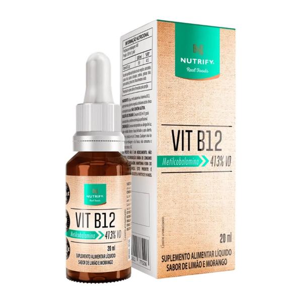 Imagem de Vitamina B12 Metilcobalamina Líquída Sublingual 20ml Nutrify