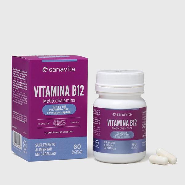 Imagem de Vitamina B12 Sanavita Suplemento Alta Absorção Vegan 60 Caps