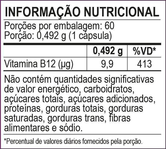 Imagem de Vitamina B12 Sanavita Suplemento Alta Absorção Vegan 60 Caps