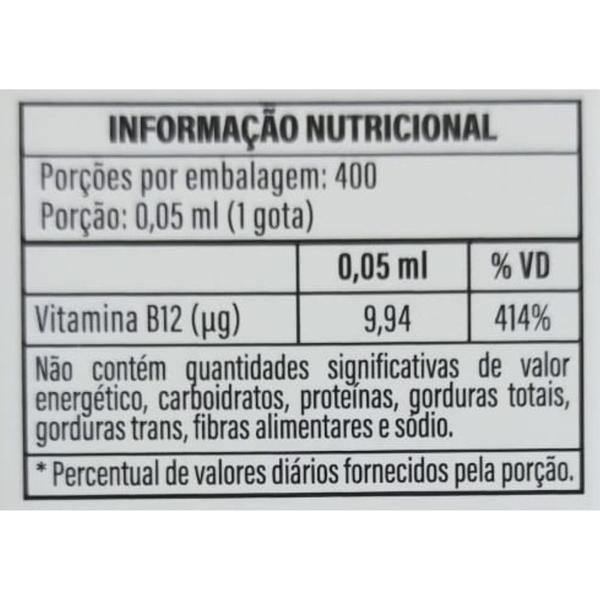 Imagem de Vitamina B12 Sublingual Metilcobalamina Gotas 20ml Flora Nativa