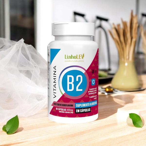 Imagem de Vitamina B2 400mg 60 Cápsulas - Linho Lev