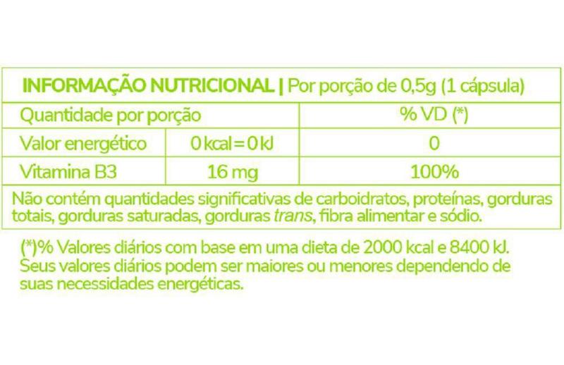 Imagem de Vitamina B3 500 Mg 60 Capsulas Clinoage