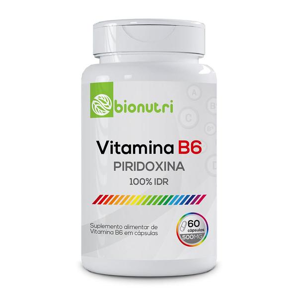 Imagem de Vitamina B6 (Piridoxina) 60 Cápsulas 500mg