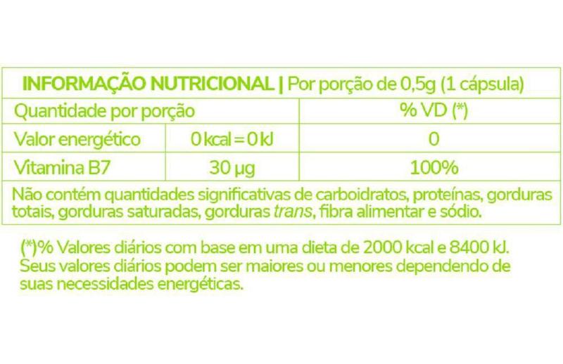 Imagem de Vitamina B7 500 Mg 60 Capsulas - Clinoage