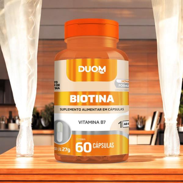 Imagem de Vitamina B7 Biotina 3 X 60 Cápsulas Duom