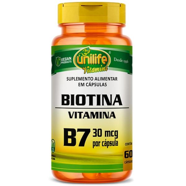 Imagem de Vitamina B7 Biotina 60 capsulas 500 mg