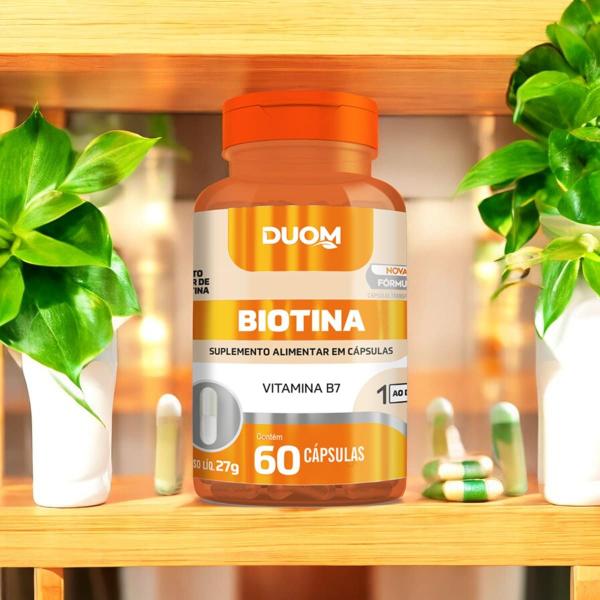 Imagem de Vitamina B7 Biotina 60 Cápsulas Duom