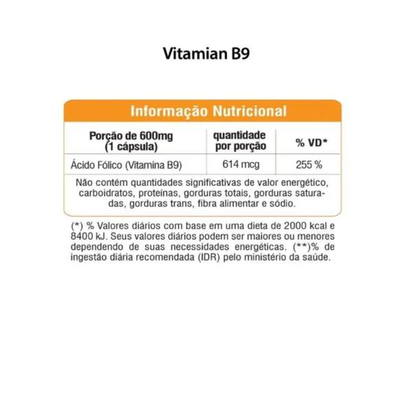 Imagem de Vitamina B9 60 capsulas Natural Green