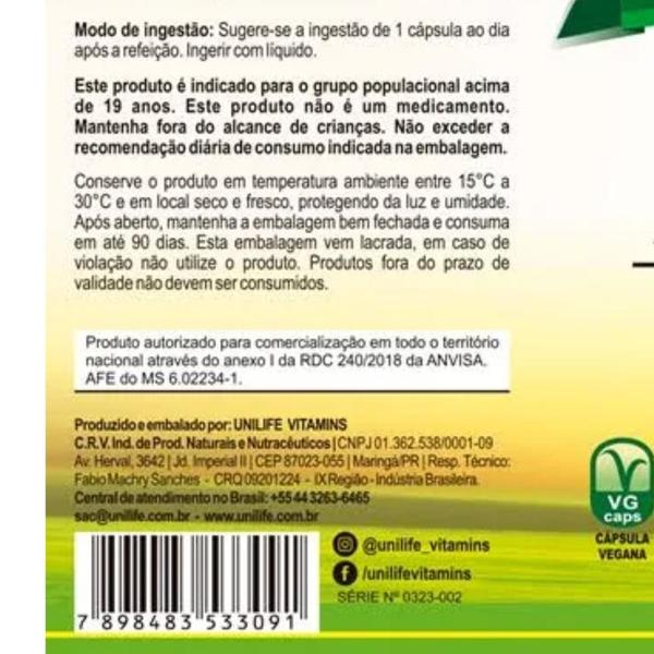 Imagem de Vitamina B9 Ácido Fólico 60 cápsulas de 500mg Kit com 3