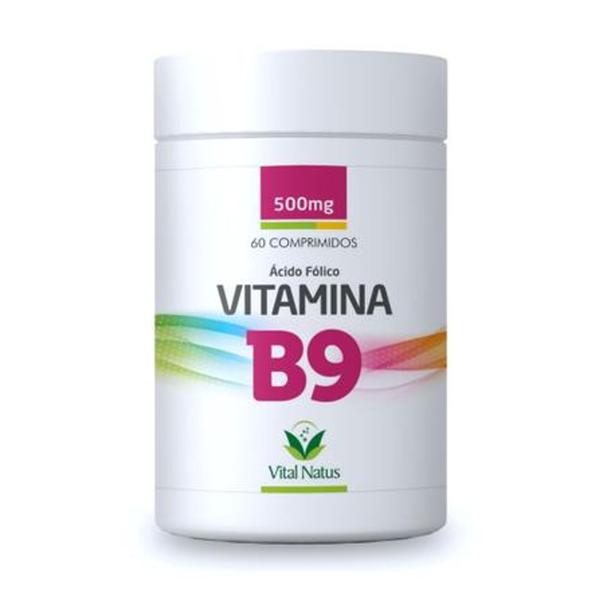 Imagem de Vitamina B9 Ácido Fólico 60 comp - Vital natus