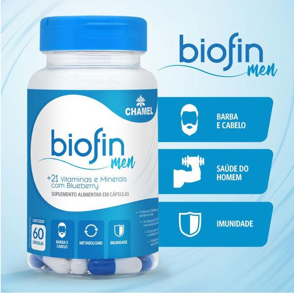 Imagem de Vitamina Biofin Men +21 Vitaminas E Minerais 60 Cáps- Chamel