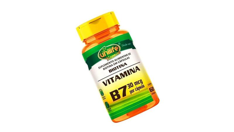 Imagem de Vitamina Biotina B7 Suplemento Com 60 Capsulas - Unilife