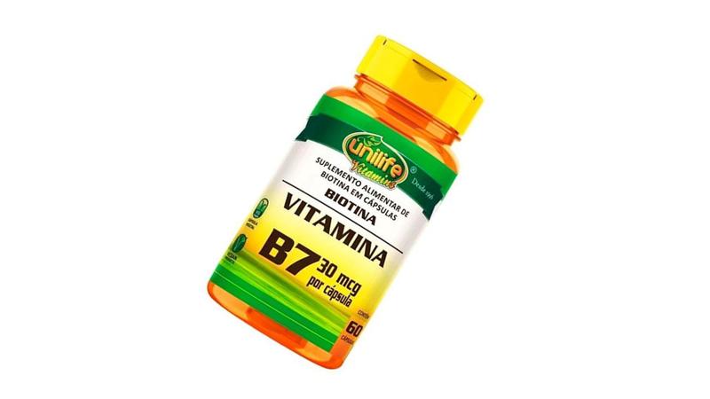 Imagem de Vitamina Biotina B7 Suplemento Com 60 Capsulas - Unilife