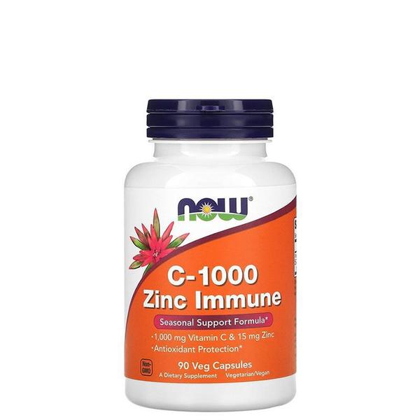 Imagem de Vitamina C 1000 + Zinco Immune 90 caps NOW FOODS